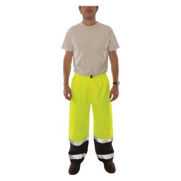 Tingley High-Visibility Pants, L, Black; Green; Yellow, Polyurethane - P27122