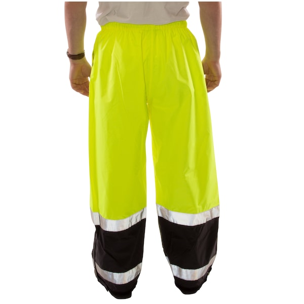 Tingley High-Visibility Pants, L, Black; Green; Yellow, Polyurethane - P27122