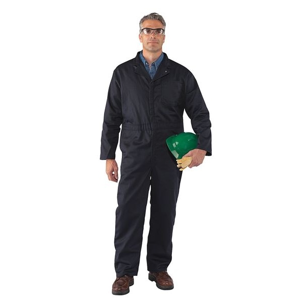 Bulwark Coverall, 11 cal/sq cm ATPV, L, 30 in Inseam, Excel FR(TM), Zipper - CEC2NV RG 42
