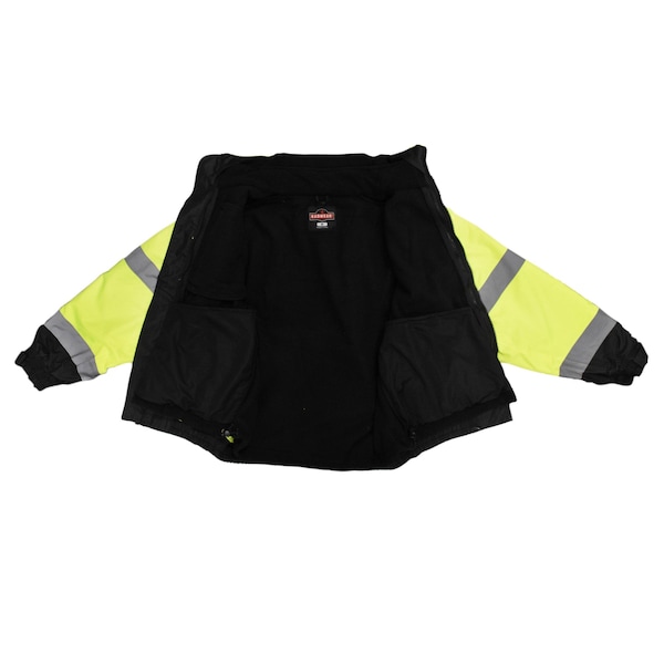 Radians Hi-Vis 3-in-1 Bomber Jacket, 100% Polyester Oxford, 300D, DWR Coated, Hi-Vis Green / Black, 2XL - SJ210B-3ZGS-2X