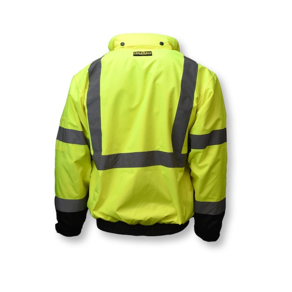 Radians Hi-Vis 3-in-1 Bomber Jacket, 100% Polyester Oxford, 300D, DWR Coated, Hi-Vis Green / Black, 2XL - SJ210B-3ZGS-2X