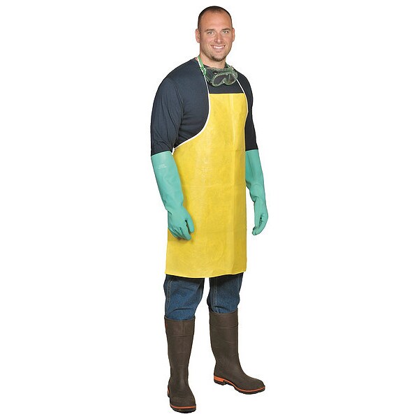 Lakeland Chemical Resistant Apron, Yellow, PK10 - PBLC650