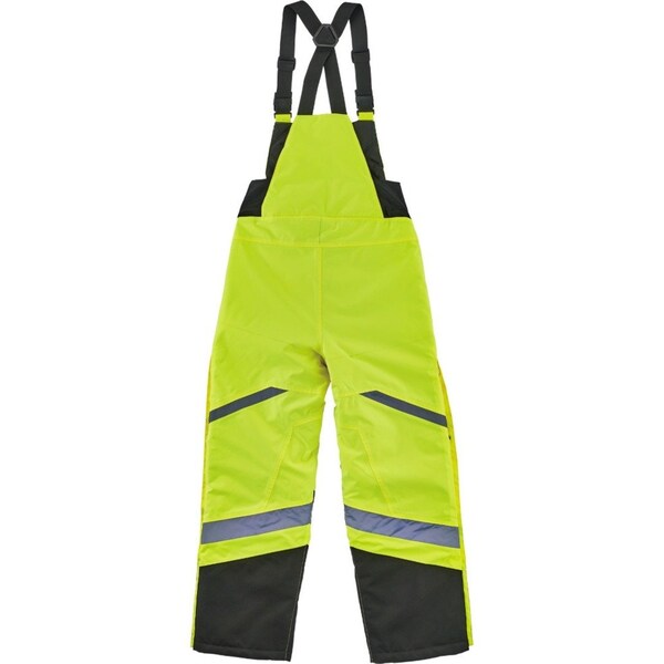 Ergodyne Insulated Bib Overalls, 300D polyester oxford with PU coating, Lime, L - 8928