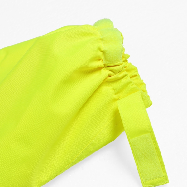 2W International Hi-Vis Rain Coat, 100% Polyester Oxford with PU coating, Class 3 Lime, XL - 650C-3 XL