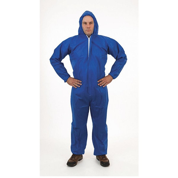 International Enviroguard Disposable Coverall, Hooded, 2XL, SMS, Zipper, Elastic Cuff, Elastic Ankle, Serged Seam, 25 PK - 2225B