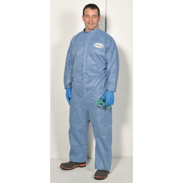 Kleenguard Disposable Coveralls, Collared, L, SMMMS, Zipper, Elastic Cuff, Elastic Ankle, Serged Seam, 24 PK - 58503