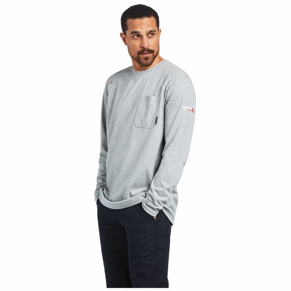 Ariat Men's FR Durastretch Work Shirt, 16.4 cal/sq cm, XLT, Max Protect Inherent Crew - 10039228