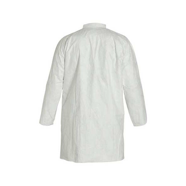 Dupont Tyvek 400 Lab Coat, Tyvek(R) 400, Snaps Closure, White, 4XL, 8 PK - TY212SWH4X0008G1