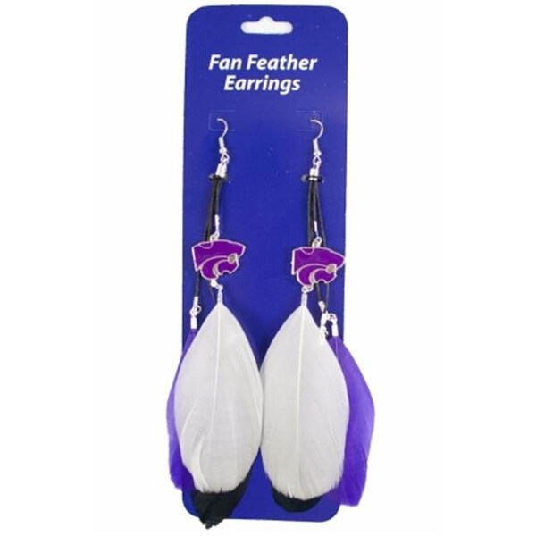 Little Earth Kansas State Wildcats Team Color Feather Earrings - 8669915453