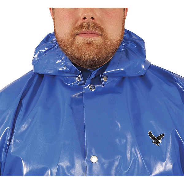 Tingley Rain Hood, Nylon, 10 mil Thickness, Blue, L - H22141
