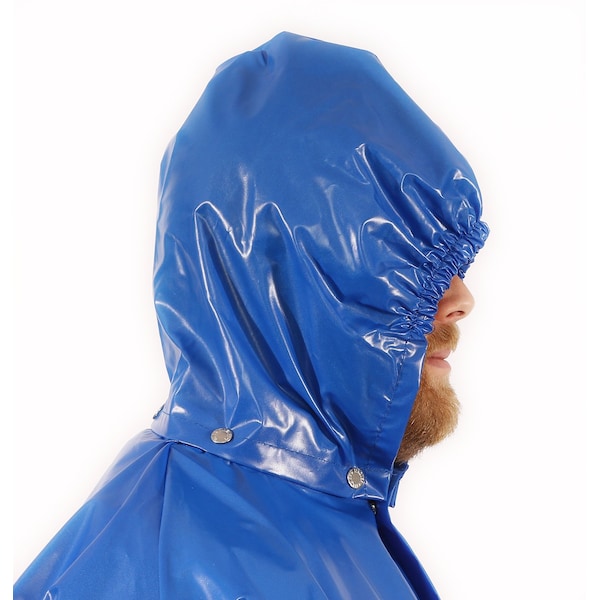 Tingley Rain Hood, Nylon, 10 mil Thickness, Blue, L - H22141