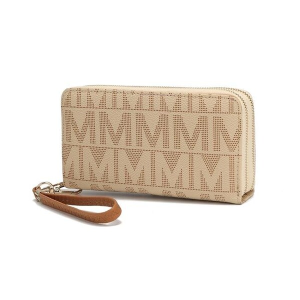 Weird Giraffe Games MKF Collection MKF-LKC-BM3370BG Danielle Milan M Signature Wallet Wristlet; Beige - MKF-LKC-BM3370BG