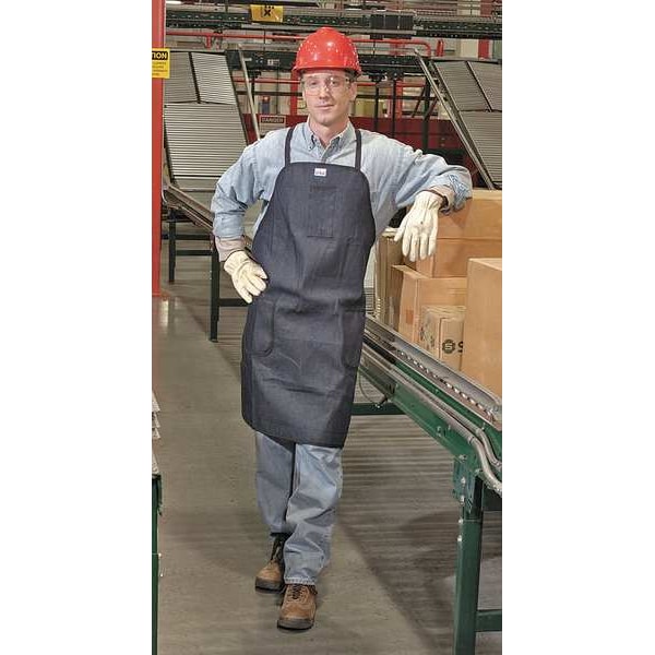 Karewear Bib Apron, Denim, 30"L, 24"W - 500D