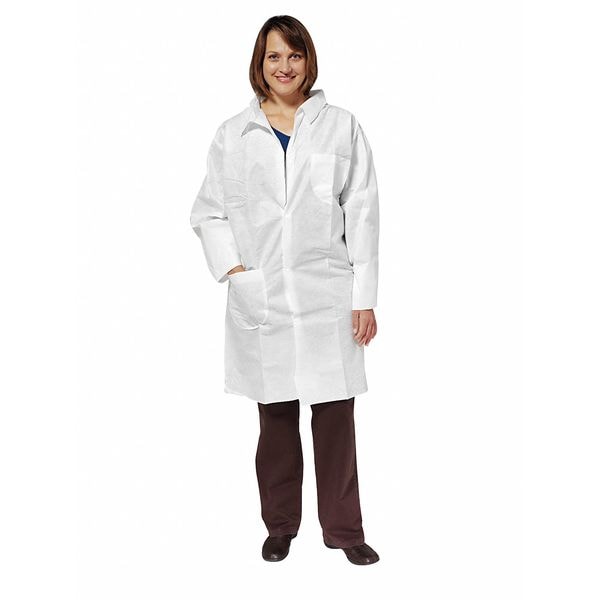 Kleenguard KleenGuard A20 Disposable Lab Coat, SMMMS, Snaps Closure, White, L, 25 PK - 10029