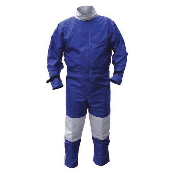 Alc Abrasive Blast Suit, Cotton, Nylon, 3 lb Fabric Weight, 32 in Inseam, Blue, XL - 41423