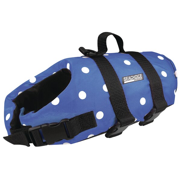 Seachoice Dog Life Vest - Blue Polka Dot, XS, 7 to 15 lbs. - 86270