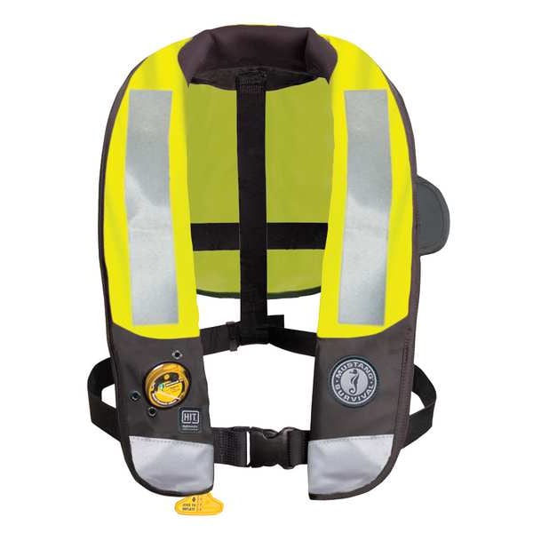 Mustang Survival Life Jacket, Hydrstc Infltr Tchlgy, Hi-Vis - MD3183T3-239-0-235