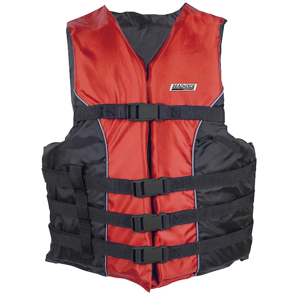 Seachoice Deluxe Type III 4-Belt, Red, 4XL/5XL, 90 lbs. & Up - 85410