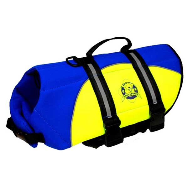 Paws Aboard PA Neoprene Doggy Life Jacket Extra Extra Small Blue Yellow - BY1100