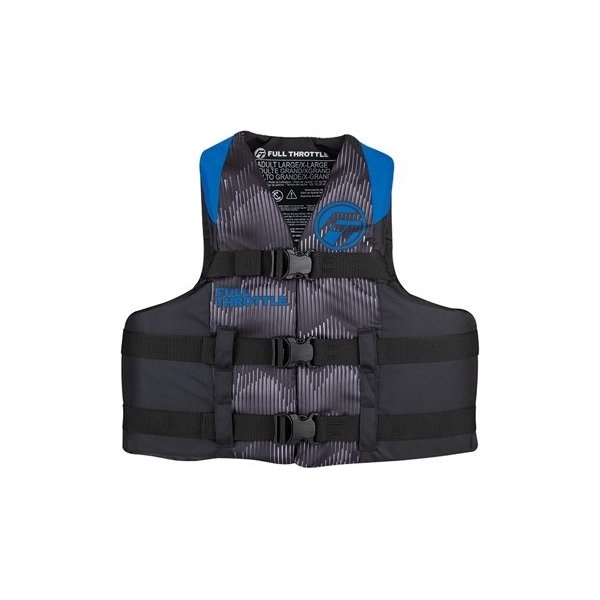 Full Throttle Vest-4Xl/7Xl Blue Nylon, #112200-500-110-22 - 112200-500-110-22