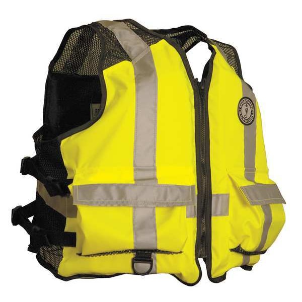 Mustang Survival Life Jacket, Yellow/Green, L/XL - MV1254T3-239-L/XL-216