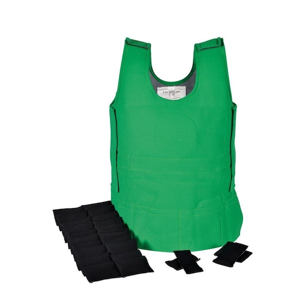 Abilitations Weighted Vest, Green, Medium, 4 Pounds - SSE-0023