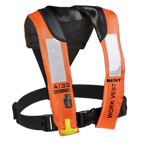 Kent Safety Flotation Work Vest, UNIV, 35lb, CO2, OR - 134402-200-004-21