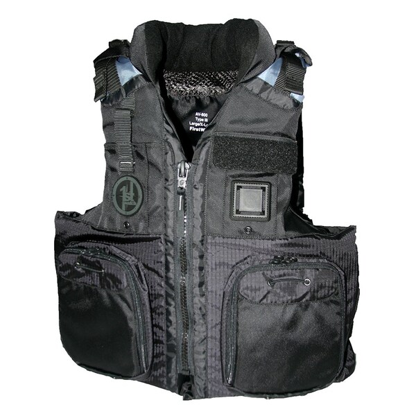First Watch AV-800 Four Pocket Flotation Vest - Black - Small to Medium - AV-800-BK-S/M