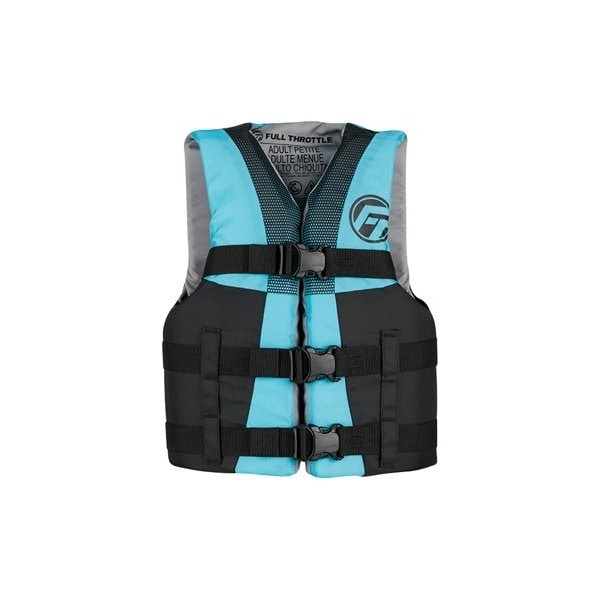 Full Throttle Vest-Teen Aqua Nylon, #112200-505-010-22 - 112200-505-010-22