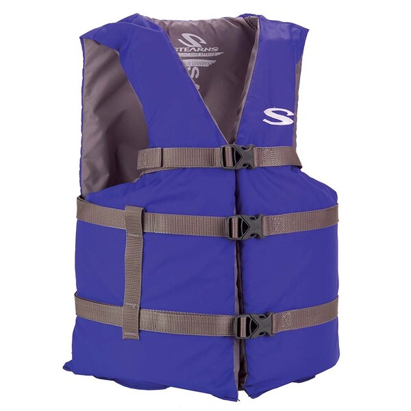 Stearns PFD 2001 Adult Boat Universal Blue Display for Adults Over 90lbs - Chest Size Of 50in - 2160977