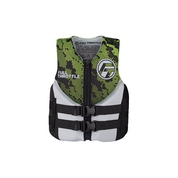 Full Throttle Vest-Jr(77-125#) Green Rpd Dry, #142400-400-009-22 - 142400-400-009-22