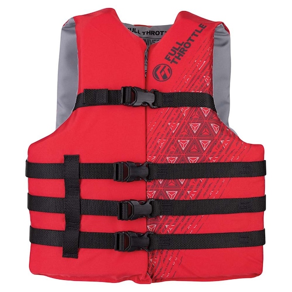 Full Throttle Adult Universal Ski Life Jacket, Red - 112000-100-004-22