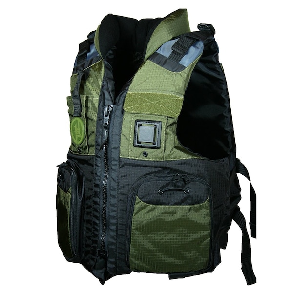 First Watch AV-800 Four Pocket Flotation Vest - OD Green - Small to Medium - AV-800-GN-S/M