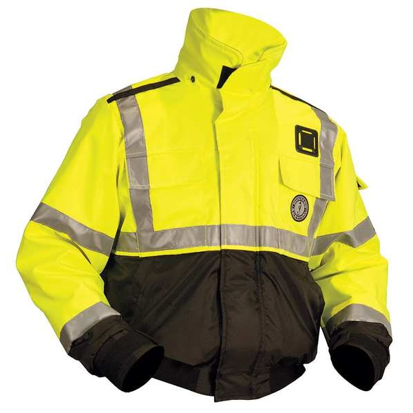 Mustang Survival Flotation Jacket, ANSI Yellow Green, XXL - MJ6214T3-239-XXL-206