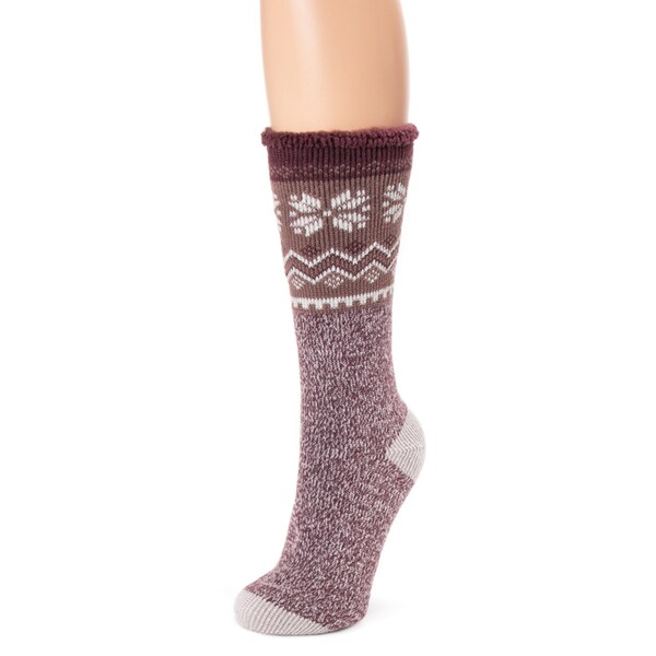 Muk Luks Muk Luks Women's Assorted One Size Fits Most Heat Retainer Socks Multicolored - 0022066996PK36