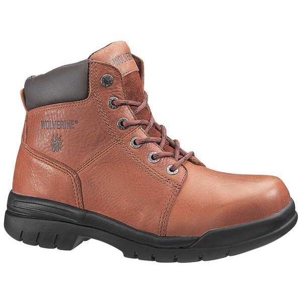 Wolverine Men's 6-Inch Work Boot, 9 M, Steel Toe, 6 in H, Walnut, W04713 - W04713