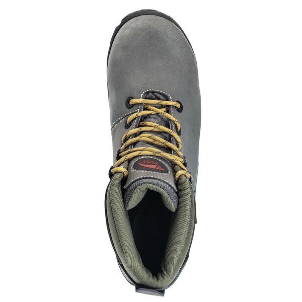 Avenger Safety Footwear Men's Aluminum Toe Mid Work Boot, Grey, Green, 14, Wide, A7201 - A7201-14W