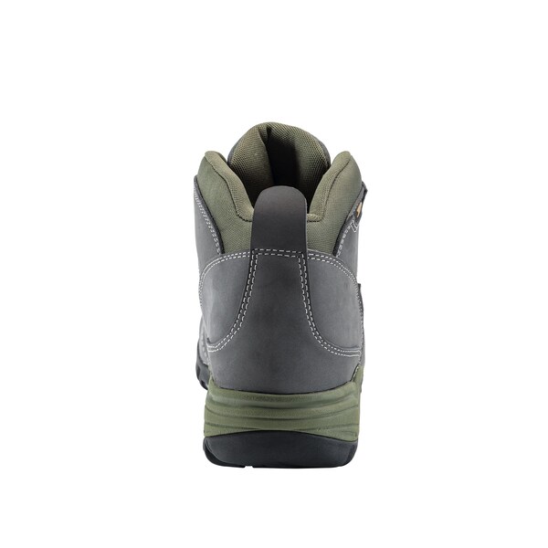 Avenger Safety Footwear Men's Aluminum Toe Mid Work Boot, Grey, Green, 14, Wide, A7201 - A7201-14W