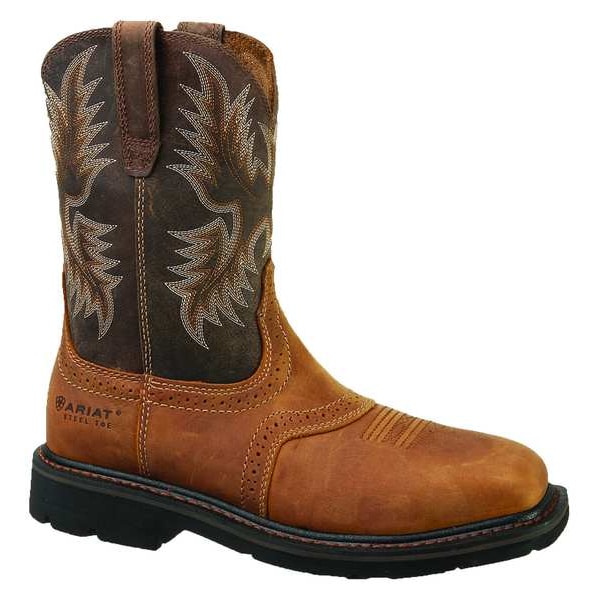 Ariat Men's Work Boot, 10 1/2 D, Steel Toe, 10" H, Aged Bark, 10010134 - 10010134
