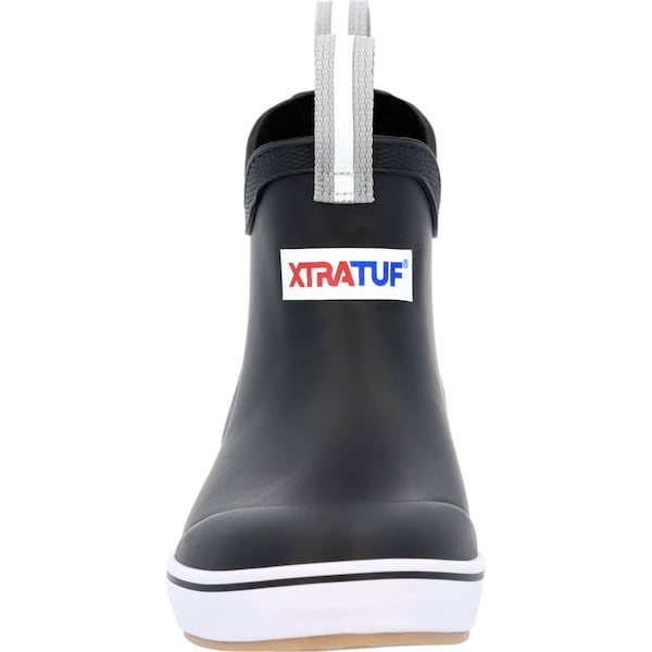 Xtratuf Kids Ankle Deck Boot, 3 M, Leather, 6 in H, Black - XKAB000