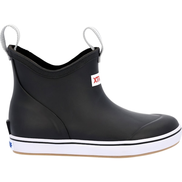 Xtratuf Kids Ankle Deck Boot, 6 M, Leather, 6 in H, Black - XKAB000