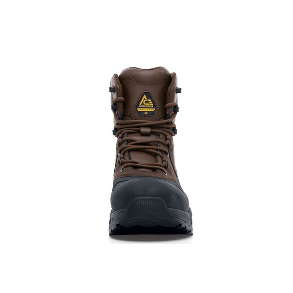 Shoes For Crews Men's Composite Toe 7-Inch Insulated Work Boot, Brown, 10, Medium, 72105 - 72105