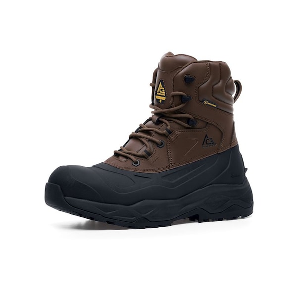Shoes For Crews Men's Composite Toe 7-Inch Insulated Work Boot, Brown, 10, Medium, 72105 - 72105