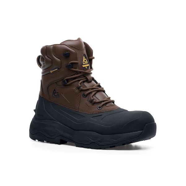 Shoes For Crews Men's Composite Toe 7-Inch Insulated Work Boot, Brown, 10, Medium, 72105 - 72105