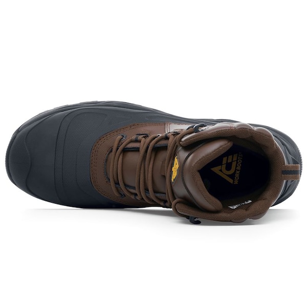 Shoes For Crews Men's Composite Toe 7-Inch Insulated Work Boot, Brown, 10, Medium, 72105 - 72105
