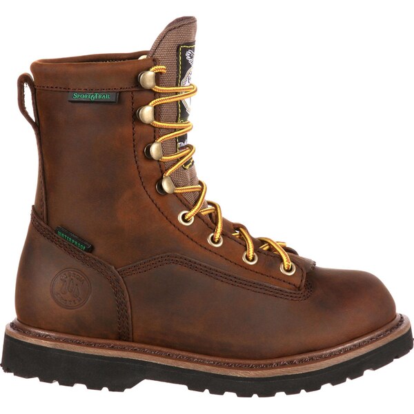 Georgia Boot Kids Kid's Insulated Waterproof Boot, 5 M, Leather, 6 in Height, Dark Brown - G2048