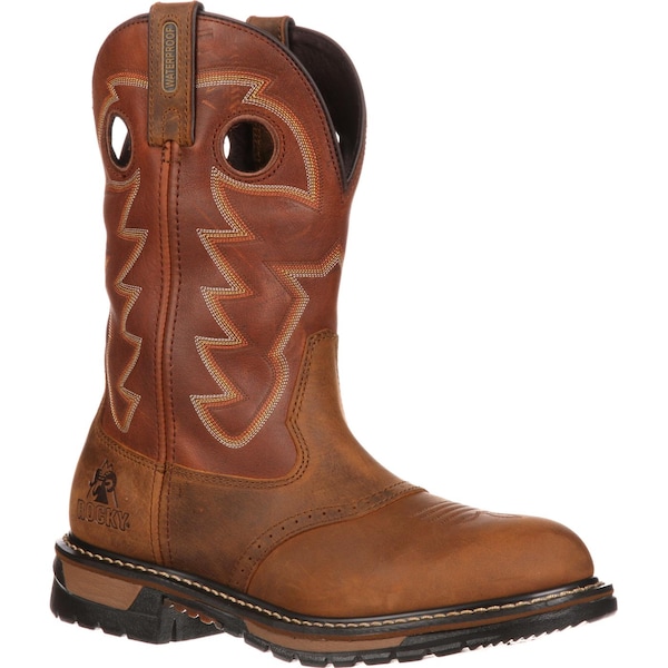 Rocky Original Ride Branson, Men's Waterproof Western Saddle Roper Boots, 10.5 W, Leather, 11 in Height - FQ0002775