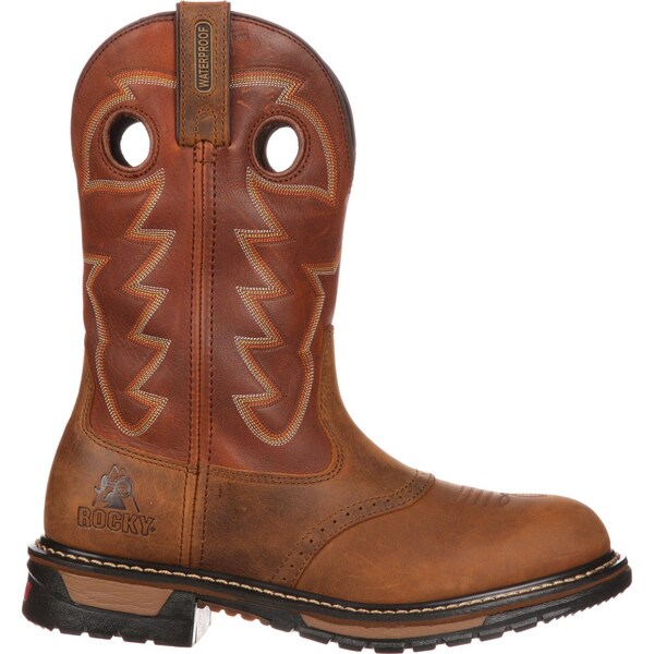 Rocky Original Ride Branson, Men's Waterproof Western Saddle Roper Boots, 10.5 W, Leather, 11 in Height - FQ0002775
