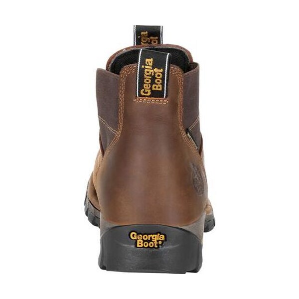 Georgia Boot Men's Waterproof Chelsea Work Boot, 10.5 M, Steel Toe, 4 in H, Brown, GB00337 - GB00337