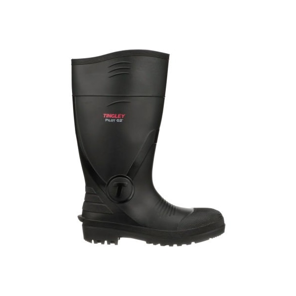 Tingley Tingley Pilot G2 Knee Boot, Plain Toe, 15inH, Size 14, Black - 31161.14